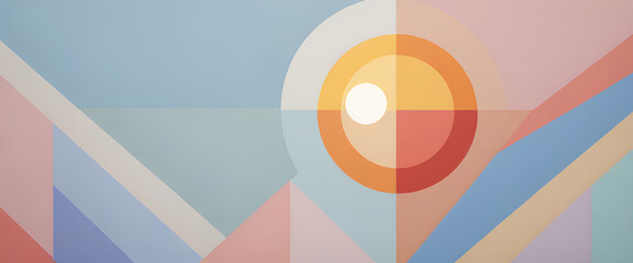 Fototapeta premium illustrazione con elementi geometrici a tema astratto contemporaneo