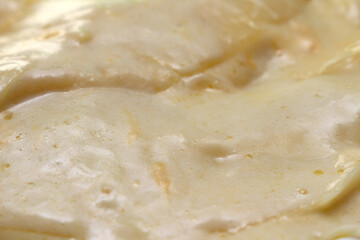 lasagna with selective focus. meal details. close up on lasagna. Italian food.