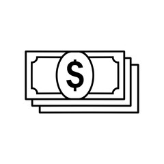 Simple Money icon. Universal cash icon. Vector Icon