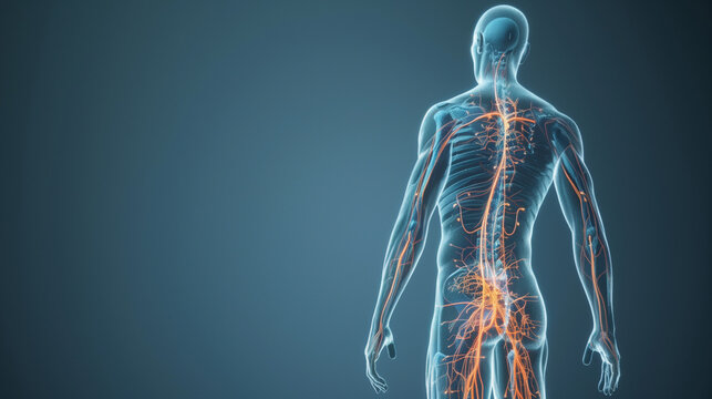 
Detailed illustration of the central and peripheral nervous system