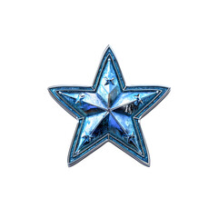 Fototapeta premium Shining Blue Star Shape