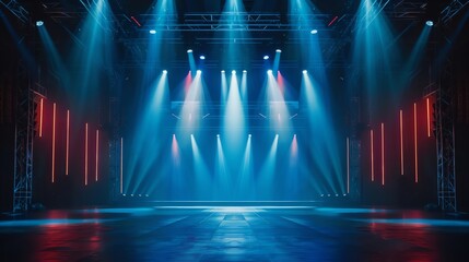 Empty stage design blank screen system for graphic 