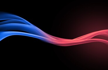 abstract pink blue  flow  glowing light on black background waves, smooth wallpaper 