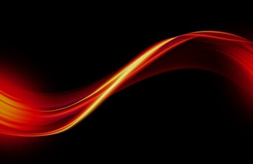 fire glowing light, waves energy motion. Beautiful wallpaper design on black background