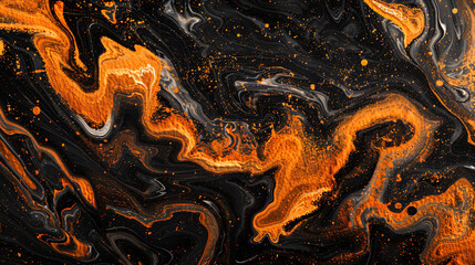Yellow black fluid abstract background
