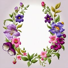 Fototapeta premium frame with flowers