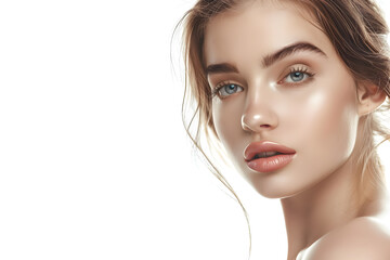 Naklejka premium Studio portrait of attractive young girl 