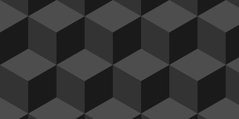 Minimal abstract dark black background from cubes victor art. Geometric tiles and mosaic creative stylish seamless pattern block cube background. minimal hexagon Cubes mosaic shape vector design