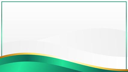 Green and gold gradient dynamic curve shapes suit for business template, banner, background