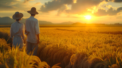 agronomist in a lab coat  an agricultural field. Focus on ecology, bio products, inspection, and natural products as a professional.