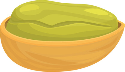 Half peeled pistachio lying in shell isolated on white background