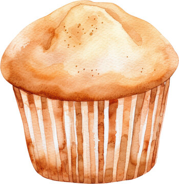 recommend clip art: Watercolor Cupcake. isolated on a transparent Background.
