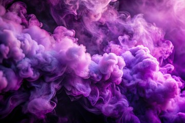 Abstract purple smoke clouds in the atmosphere