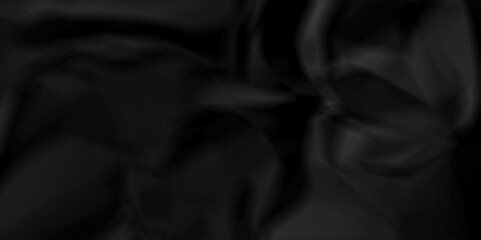 Fototapeta premium Black wrinkly backdrop paper background. panorama grunge wrinkly paper texture background, crumpled pattern texture. paper crumpled texture. black fabric crushed textured crumpled.