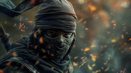 Ninja, black warriors assassins who move like the wind.