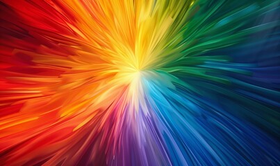 Obraz premium Abstract rainbow burst in vibrant colors