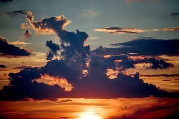 sunset in the clouds