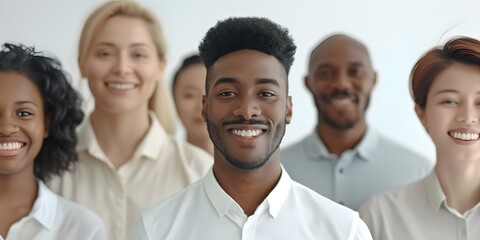 Fototapeta premium Create video montage of diverse workers sharing cultural experiences in interviews. Concept Cultural Exchange, Diversity in the Workplace, Sharing Experiences, Video Montage, Worker Interviews