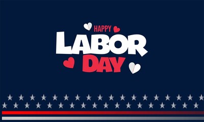 .USA labor day celebration with american flag  .Sale promotion advertising banner template for USA Labor Day Brochures,Poster or Banner.