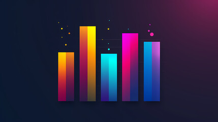 Fototapeta premium Bar pattern, representing sales and growth trends