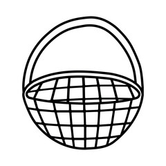 Wicker backet icon.