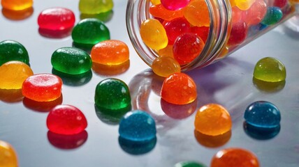 pills in a glass jar