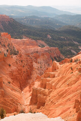 Dramatic Red Rock Formations in Cedar Breaks National Monument