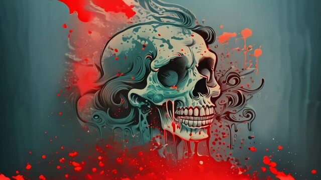 skull in the dark