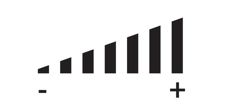 Level volume icon vector. Sign audio adjusment vector. Sound control illustration symbol.