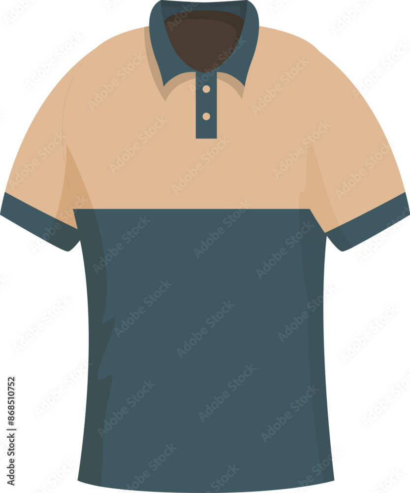 Canvas Prints stylish two tone polo shirt, showcasing a modern and versatile design for casual wear