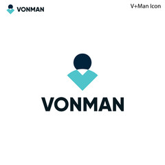 V Man Logo Design