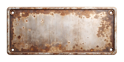 Rusty vintage sign on a white background, in PNG format.
