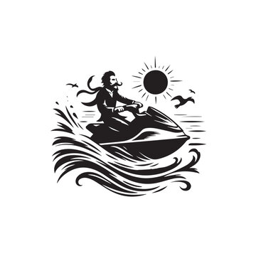 recommend clip art: Jets ski Water sport vector illustration logo design, perfect for club team logo and tshirt design