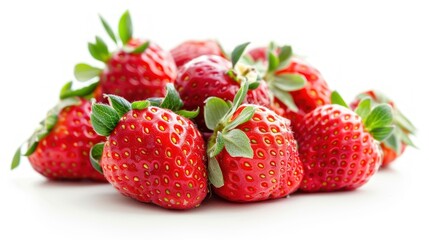 strawberries isolated on a white background