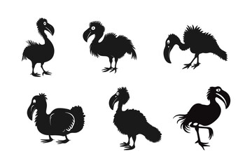 Dodo bird silhouette  icon vector © Imrul