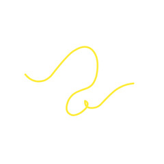 thin line of yellow thread
