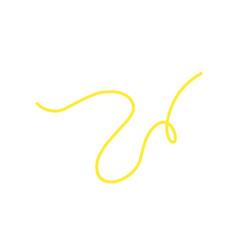 thin line of yellow thread