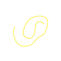 thin line of yellow thread