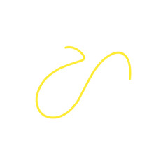 thin line of yellow thread