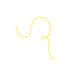 thin line of yellow thread