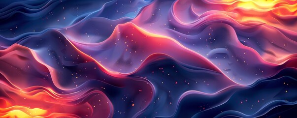 Fototapeta premium Abstract neon patterns with a 3D effect