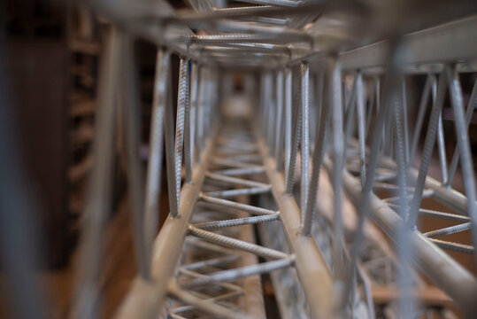 Estructura met&aacute;lica para construcci&oacute;n, viga.