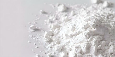 Fototapeta premium White Gypsum Powder Aka Calcium Sulfate or Plaster. Concept Calcium Sulfate, Plaster, Mold Making, Sculpture, Construction