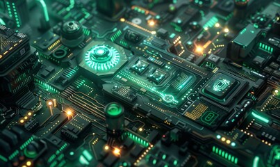 Fototapeta premium Futuristic circuit board