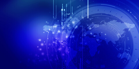 2d illustration world map abstract background