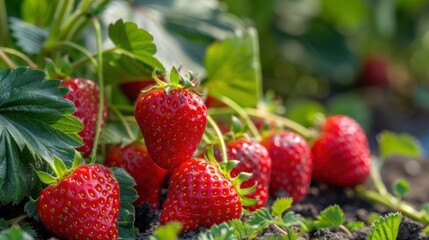 Strawberries or stroberi. It is a plant that comes from the Rosaceae family (Fragaria x ananassa). This plant flowers when it is 2 months old