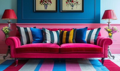 Bold stripes in contrasting colors