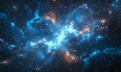 Fototapeta premium Abstract galaxy effect with stars