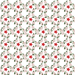 A Silent Christmas Night Seamless Vector Pattern Design