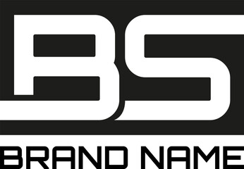 BS letter alphabet business logo design